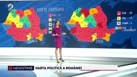 VIDEO Harta politică a României. PSD a câștigat în 25 de județe